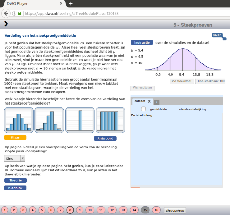 Screenshot leerarrangement Biologie