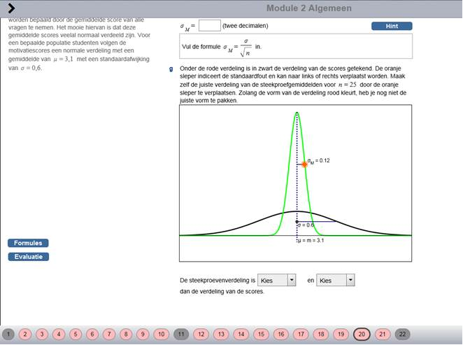 Screenshot leerarrangement FSW
